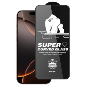 WK WTP-107 Kings KinKong Series 6D Curved HD No Black Frame Tempered Glass Screen Protector iPhone 13-16 Series