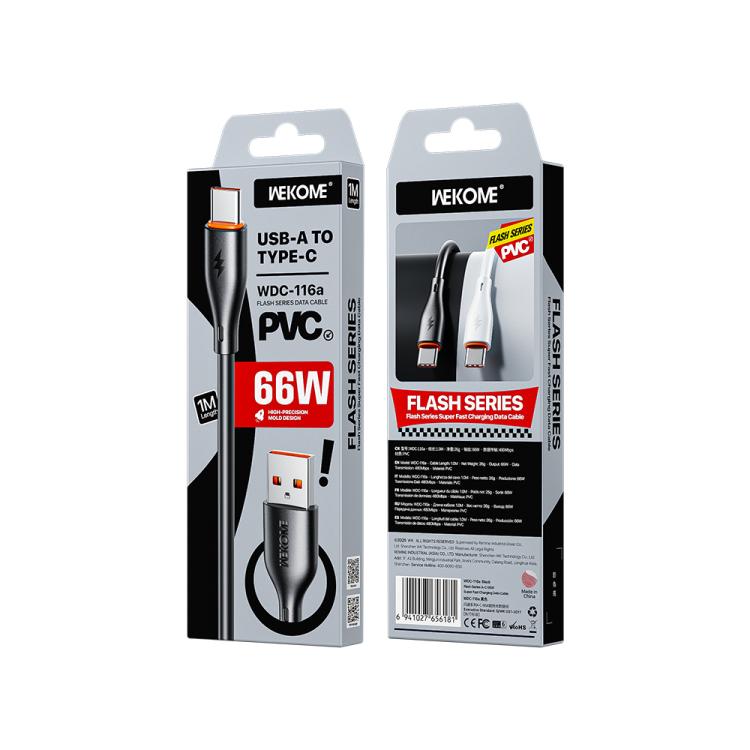 WK WDC-116a 66W High-Power Fast Charging USB to Type-C Data Cable - Image 2