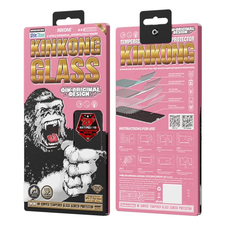 WK WTP-121 Qin-Original Design 9D Curved 20-degree Privacy Tempered Glass Screen Protector iPhone 17/16 Series - Image 3